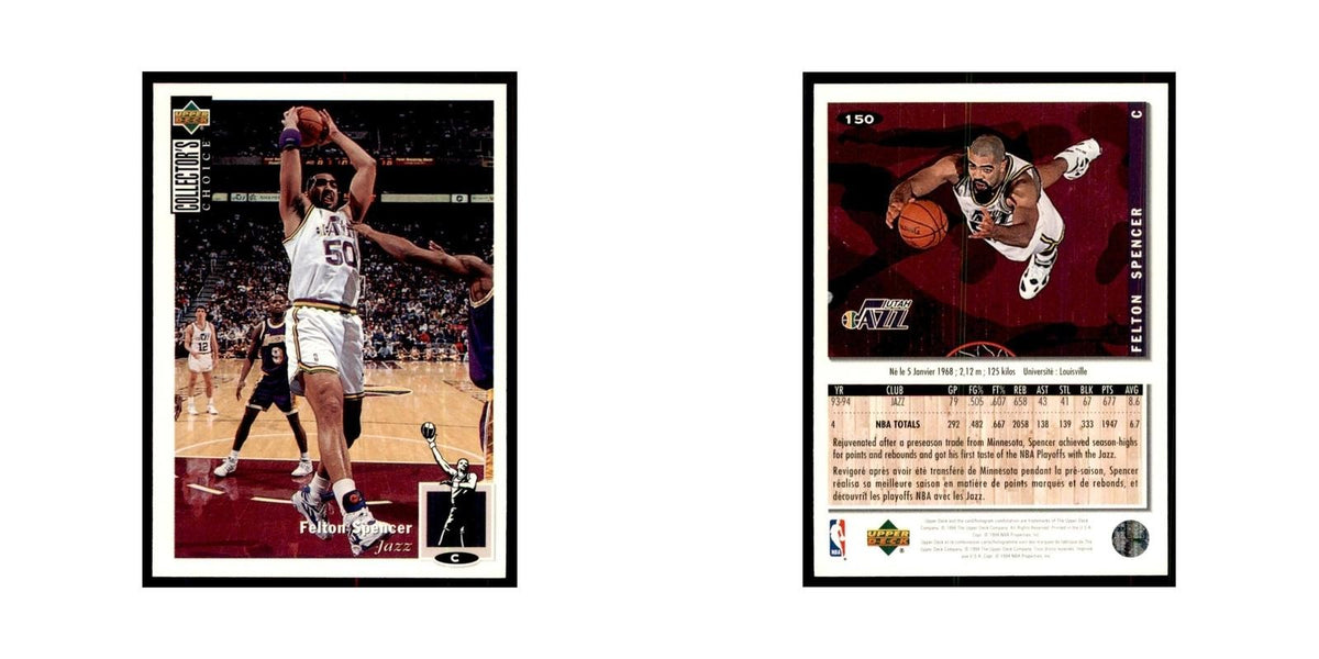 1994 Upper Deck Collector's Choice Felton Spencer Jazz #150