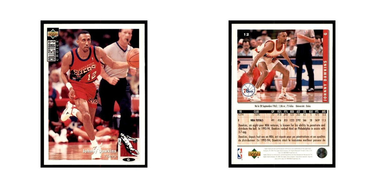 1994 Upper Deck Collector's Choice Johnny Dawkins 76ers #12
