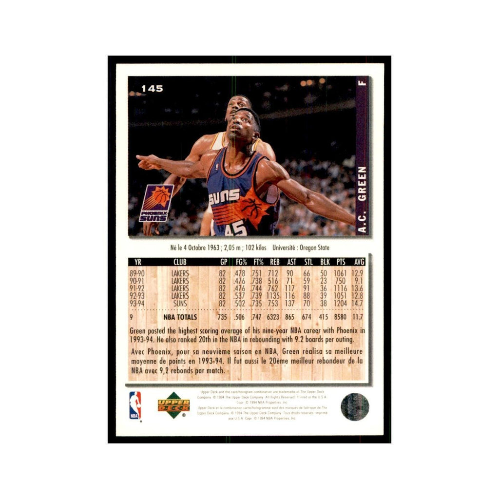 1994 Upper Deck Collector's Choice A.C. Green Suns #145
