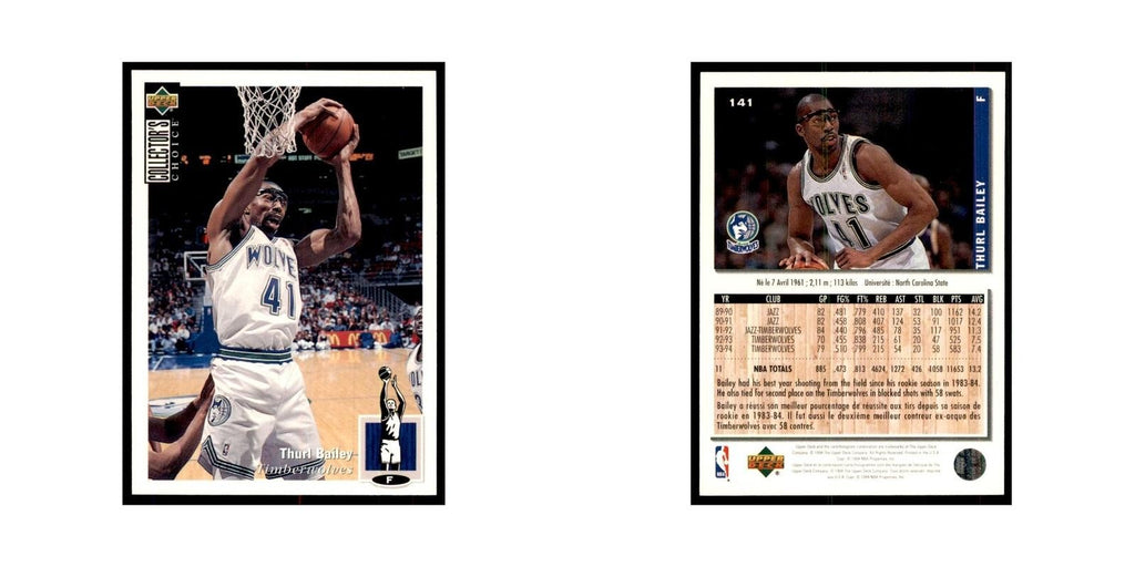 1994 Upper Deck Collector's Choice Thurl Bailey Timberwolves #141