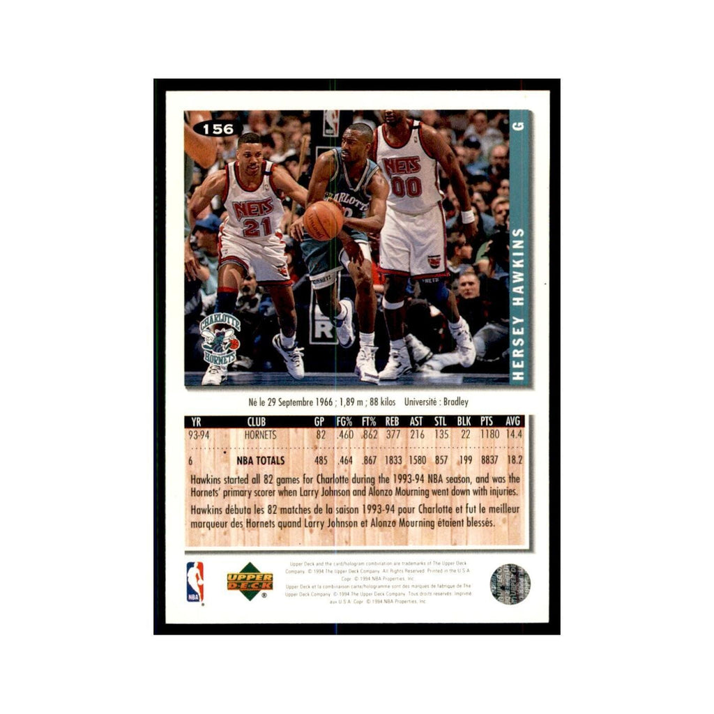 1994 Upper Deck Collector's Choice Hersey Hawkins Hornets #156