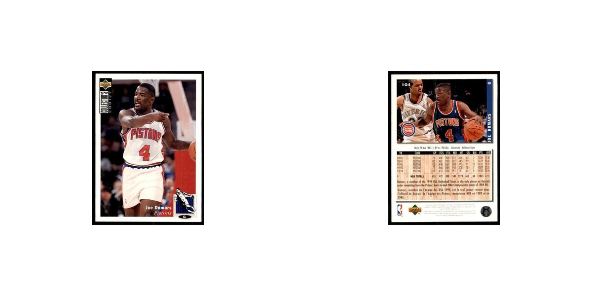 1994 Upper Deck Collector's Choice Joe Dumars Pistons #104