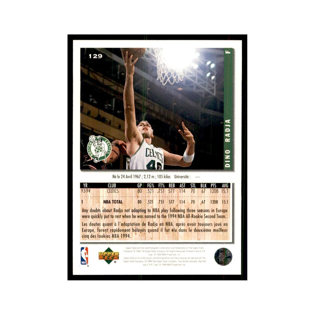 1994 Upper Deck Collector's Choice Dino Radja Celtics #129