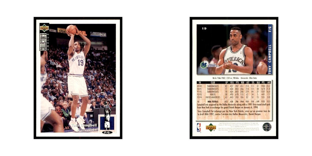 1994 Upper Deck Collector's Choice Tony Campbell Mavericks #19