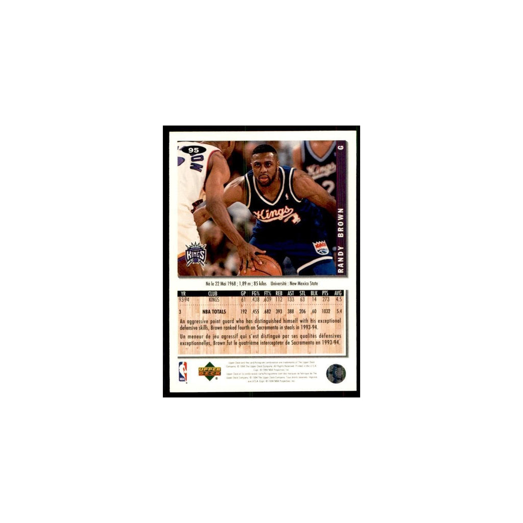 1994 Upper Deck Collector's Choice Randy Brown Kings #95