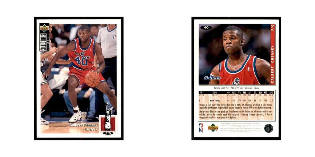1994 Upper Deck Collector's Choice Calbert Cheaney Washington Bullets #40