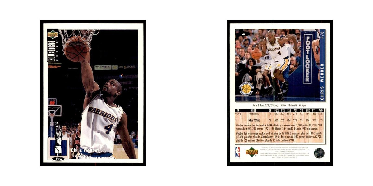1994 Upper Deck Collector's Choice Chris Webber Golden State Warriors #4