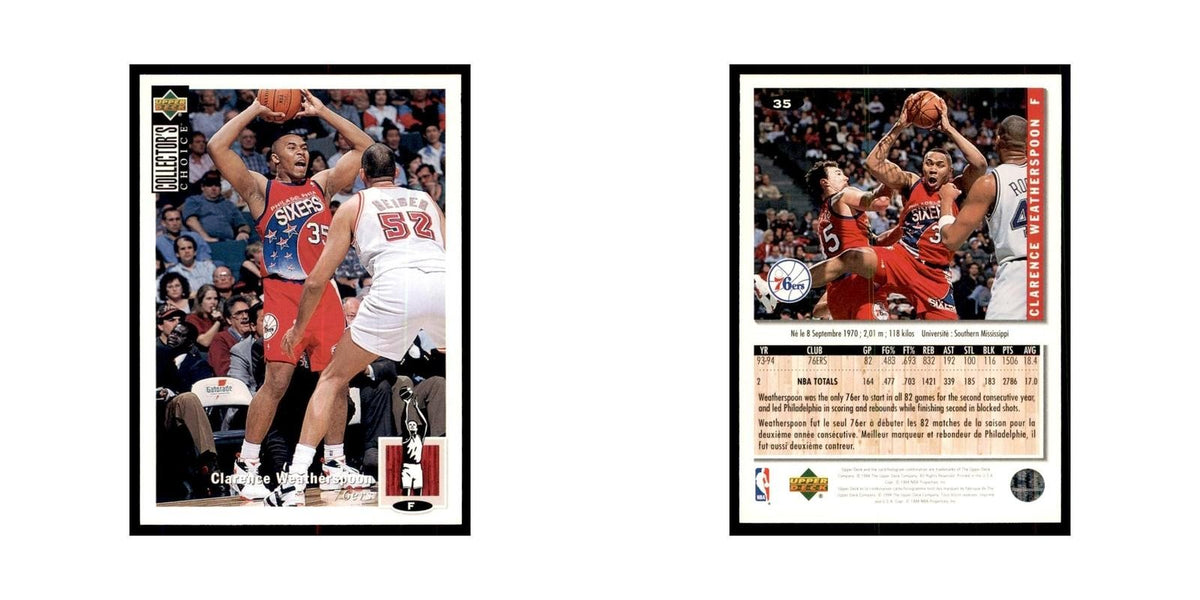 1994 Upper Deck Collector's Choice Clarence Weatherspoon 76ers #35