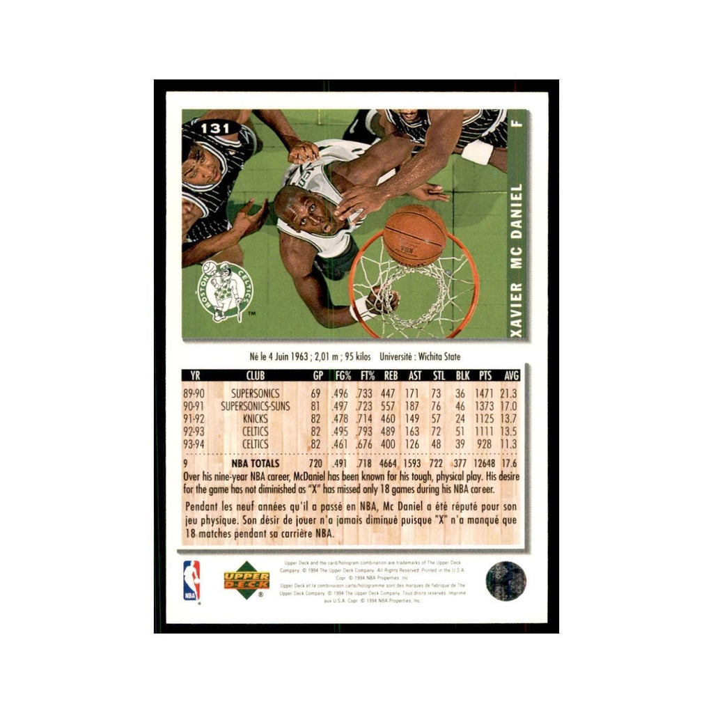 1994 Upper Deck Collector's Choice Xavier McDaniel Celtics #131