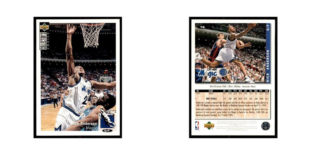 1994 Upper Deck Collector's Choice Nick Anderson Magic #78