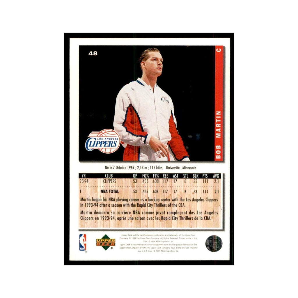 1994 Upper Deck Collector's Choice Bob Martin Clippers #48