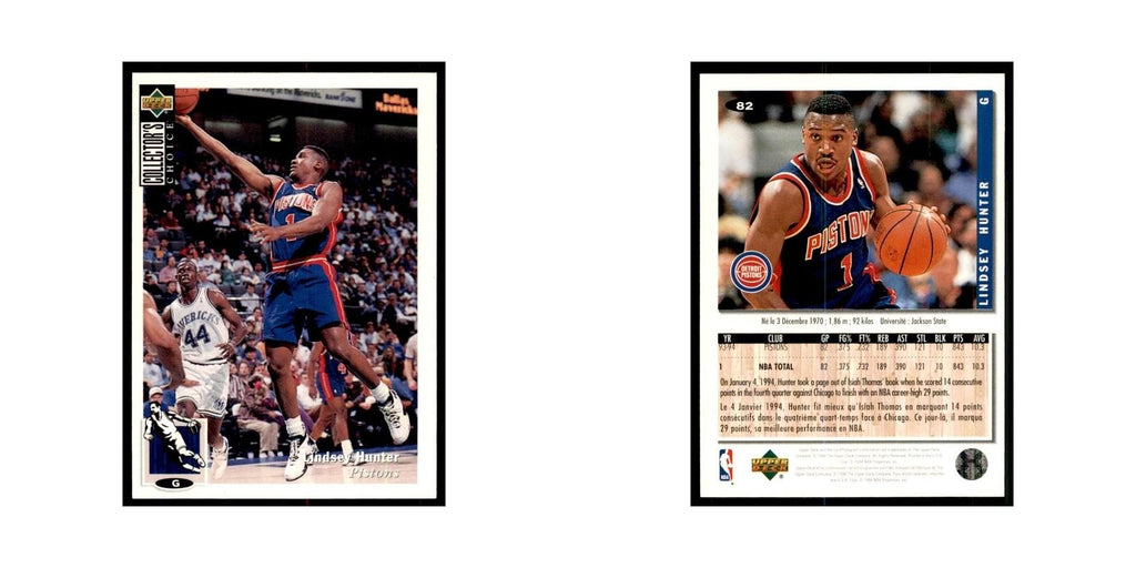 1994 Upper Deck Collector's Choice Lindsey Hunter Pistons #82