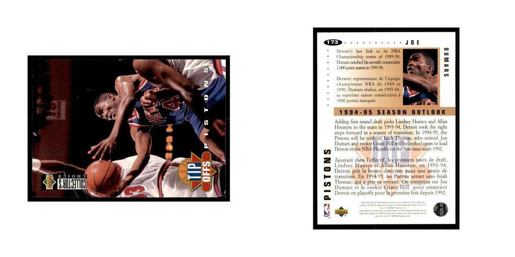 1994 Upper Deck Collector's Choice Joe Dumars Pistons #173