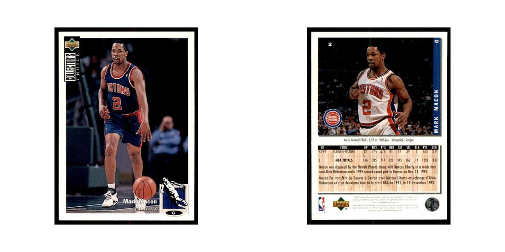 1994 Upper Deck Collector's Choice Mark Macon Pistons #2