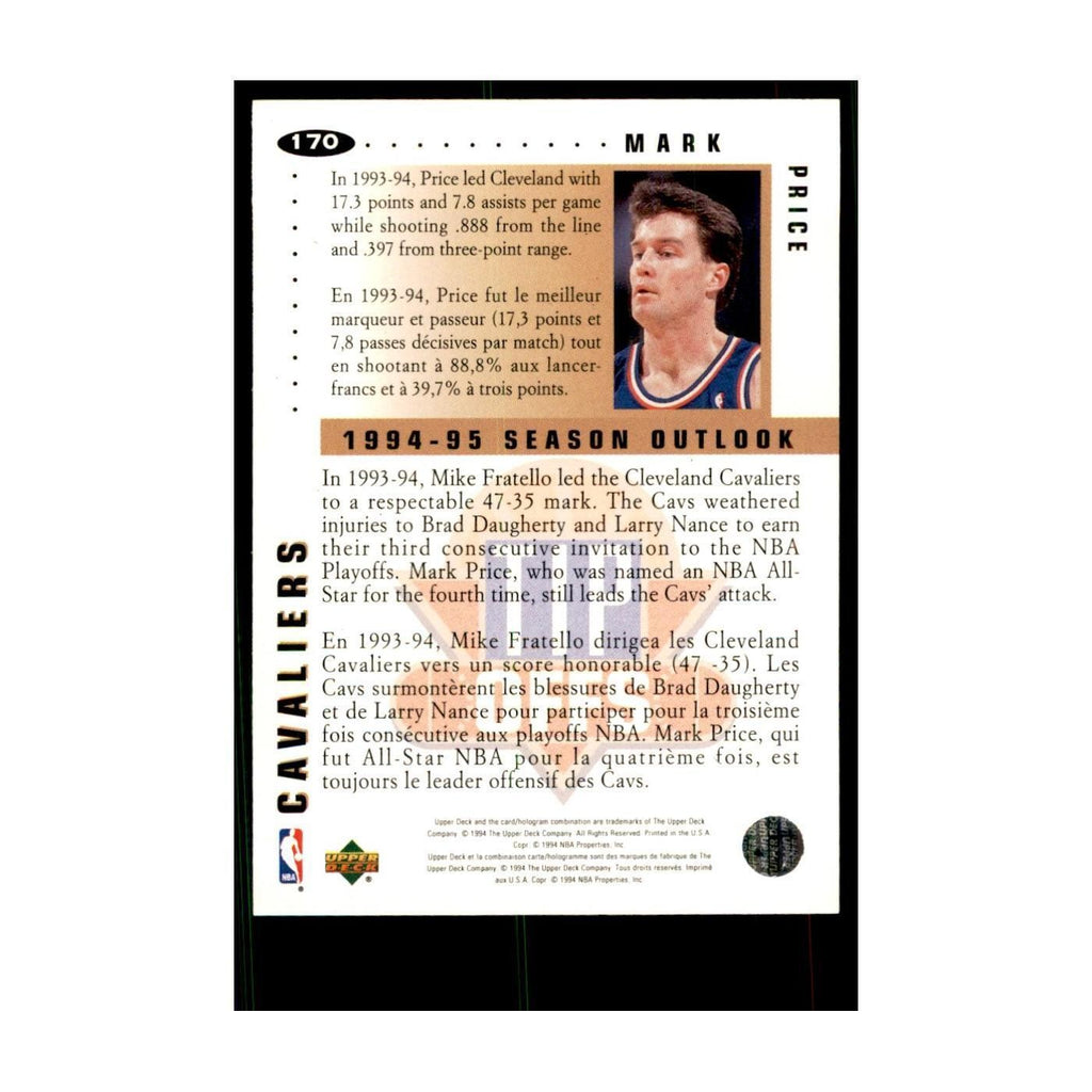 1994 Upper Deck Collector's Choice Mark Price Cavaliers #170