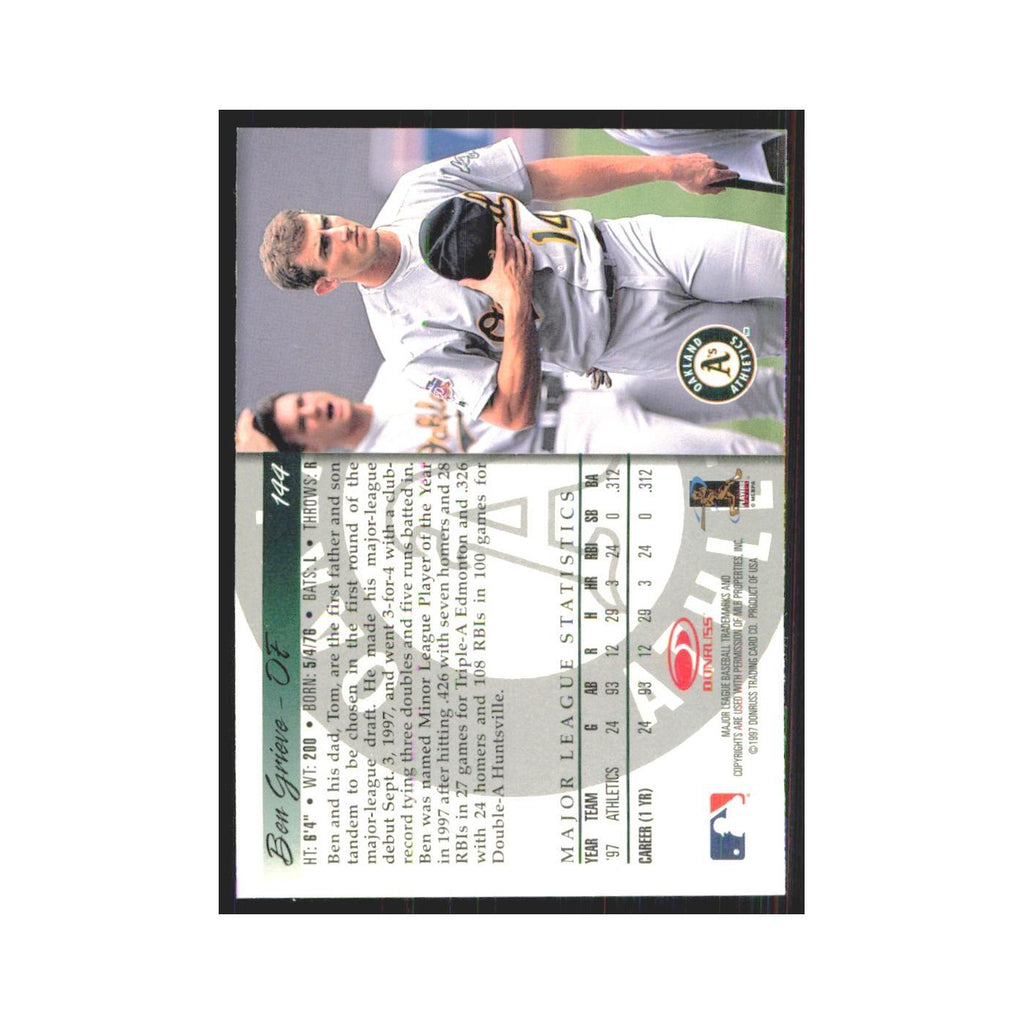 1997 Donruss Ben Grieve Athletics #144