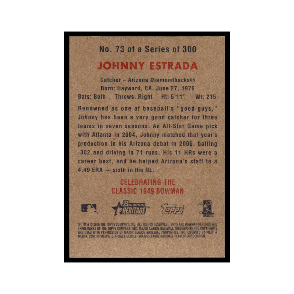 Johnny Estrada 2006 Bowman Heritage Foil #73 Arizona Diamondbacks NM