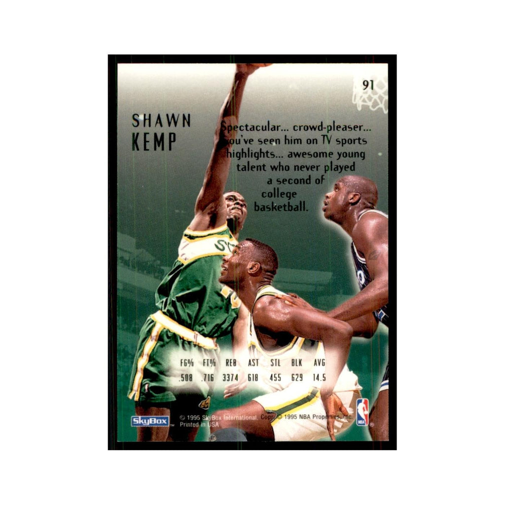 1994 SkyBox E-Motion Shawn Kemp Seattle SuperSonics #91