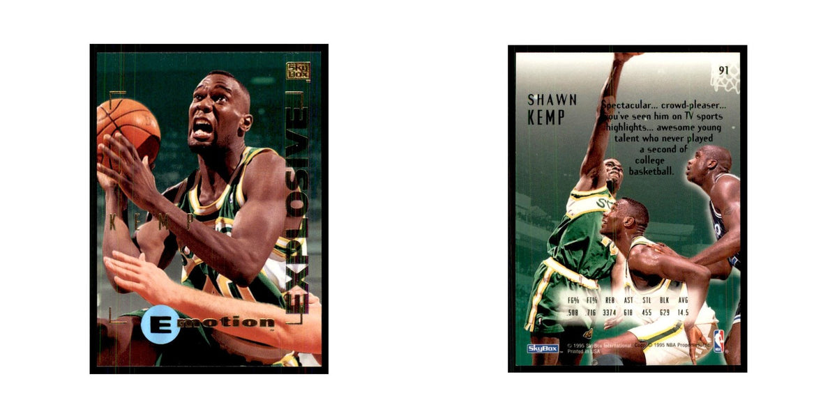 1994 SkyBox E-Motion Shawn Kemp Seattle SuperSonics #91
