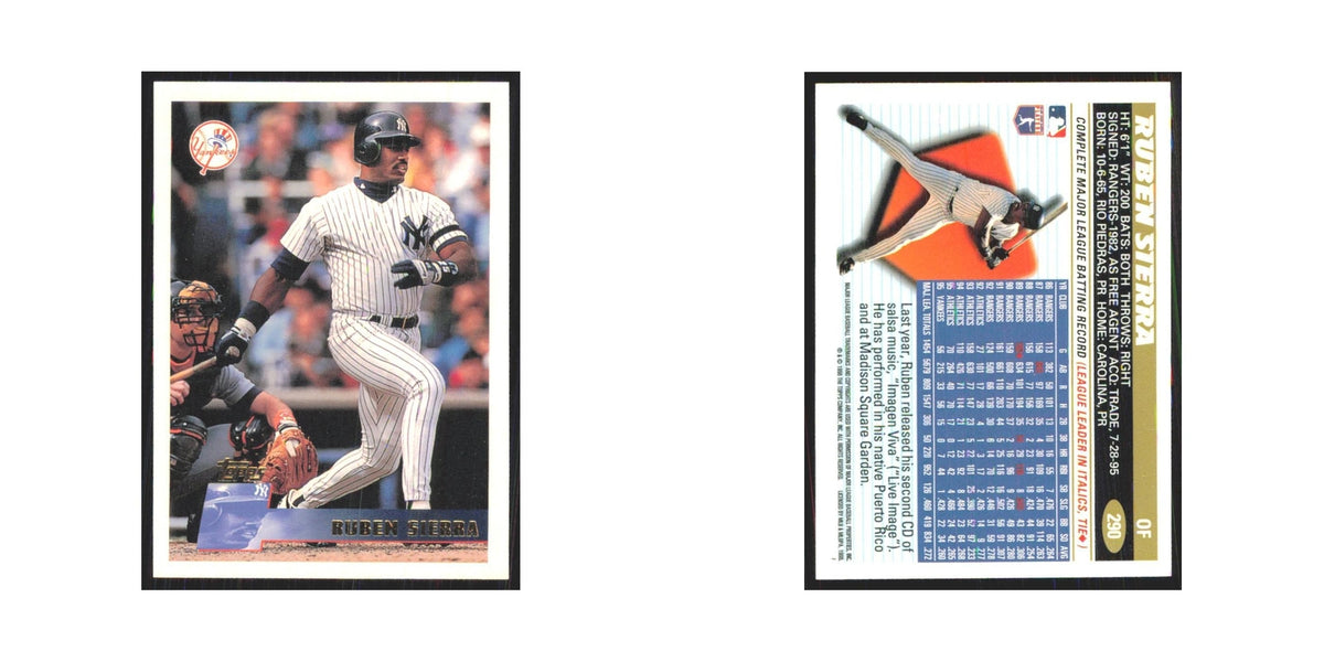 1996 Topps Ruben Sierra Yankees #290