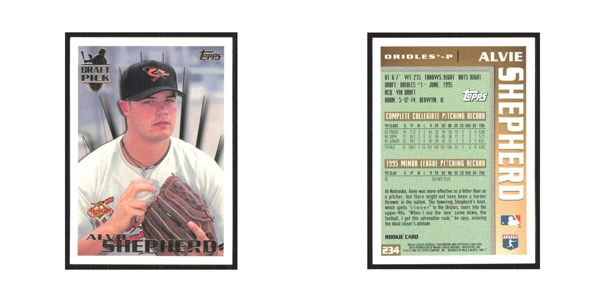 1996 Topps Alvie Shepherd Orioles #234