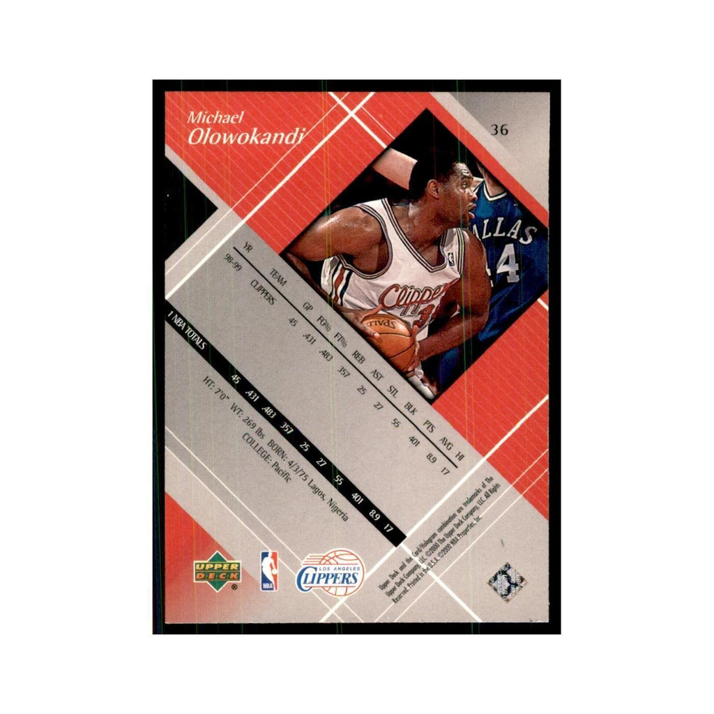 1999 Upper Deck Black Diamond Michael Olowokandi Clippers #36