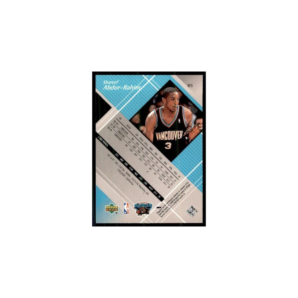 1999 Upper Deck Black Diamond Shareef Abdur-Rahim Vancouver Grizzlies #85