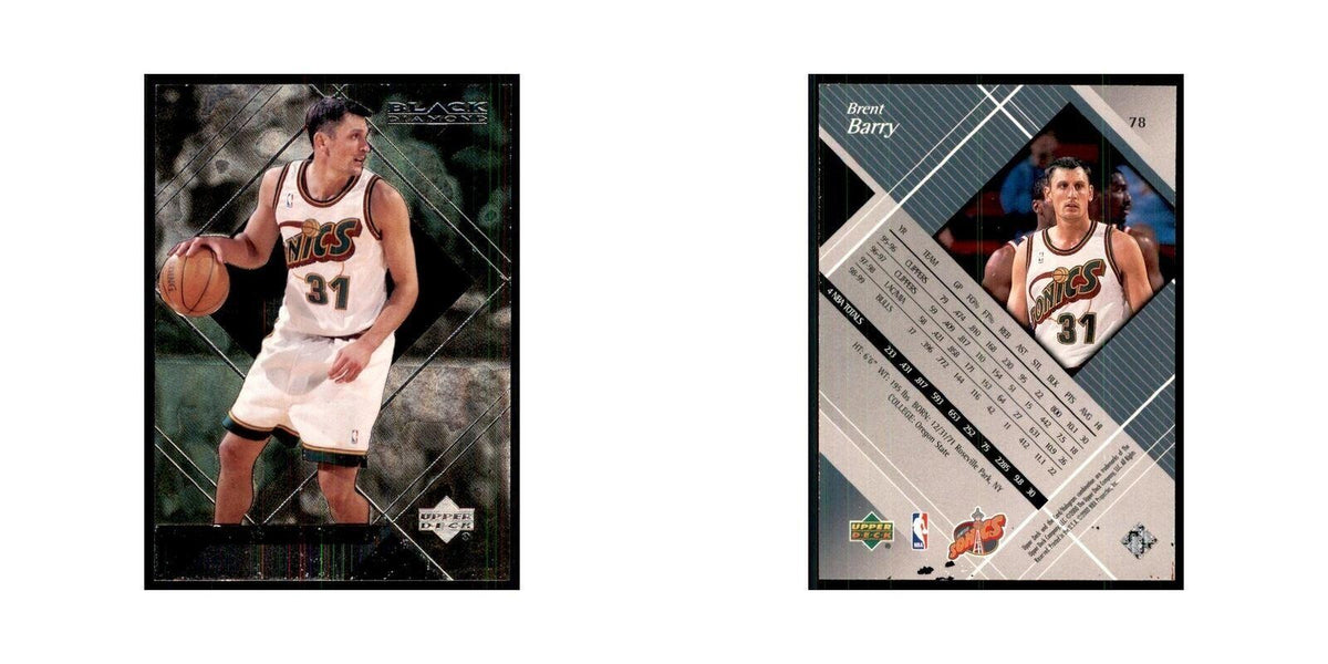 1999 Upper Deck Black Diamond Brent Barry Seattle SuperSonics #78