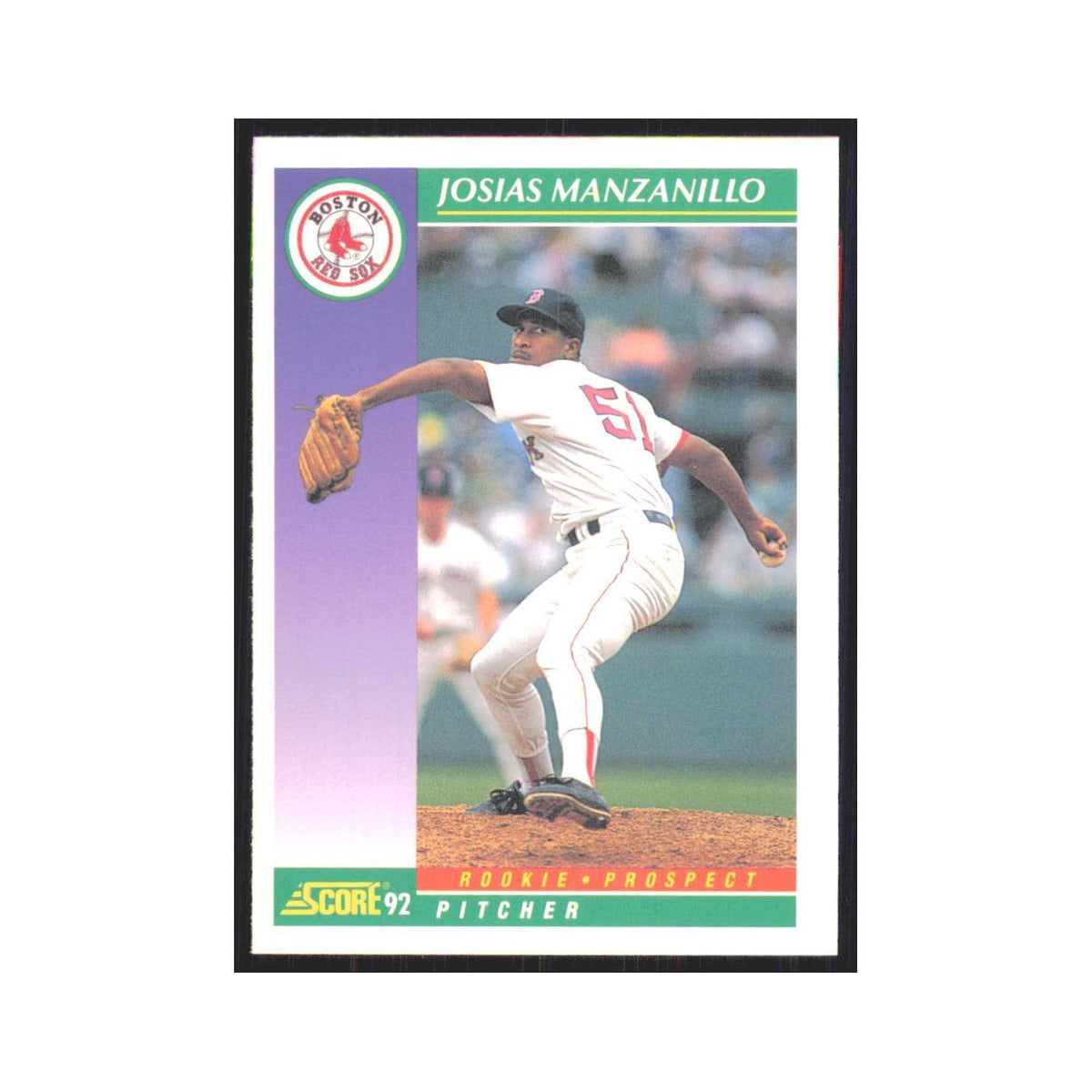 1992 Score Josias Manzanillo RC Red Sox #838