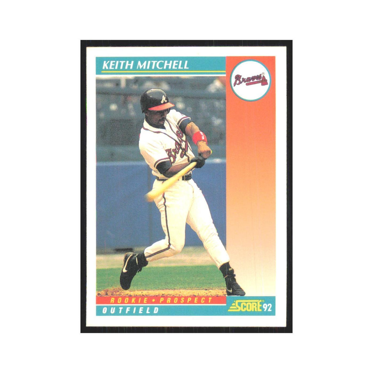 1992 Score Keith Mitchell RC Braves #748