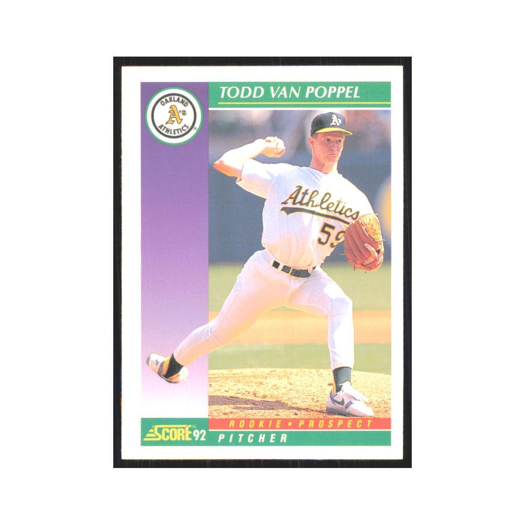 1992 Score Todd Van Poppel RC Athletics #865