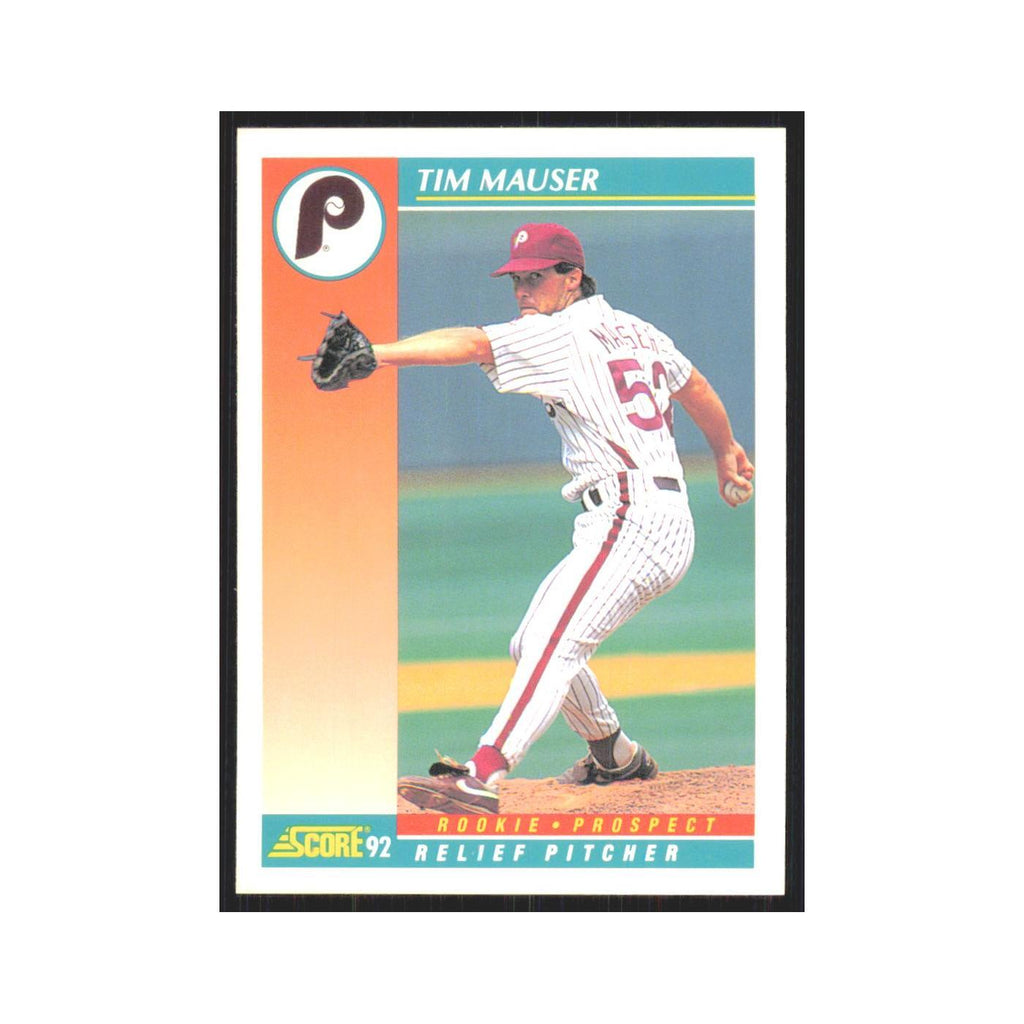 1992 Score Tim Mauser RC Phillies #744