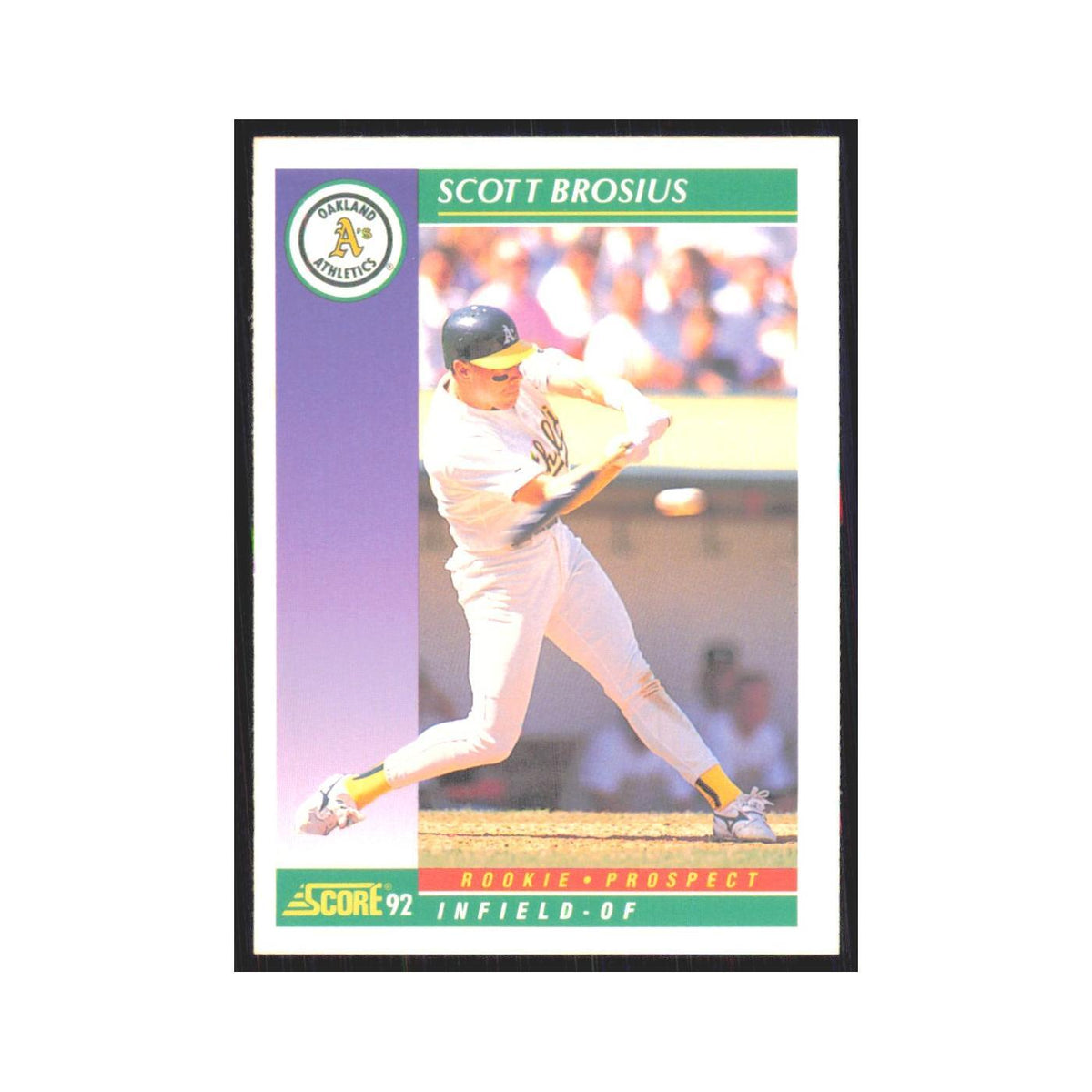 1992 Score Scott Brosius RC Athletics #846