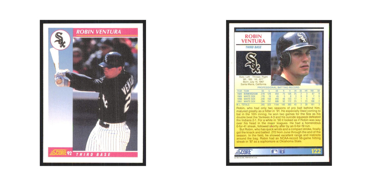 1992 Score Robin Ventura White Sox #122