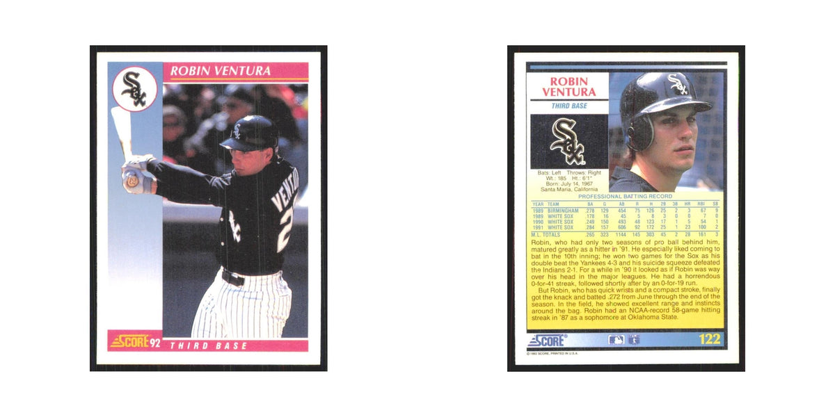 1992 Score Robin Ventura White Sox #122