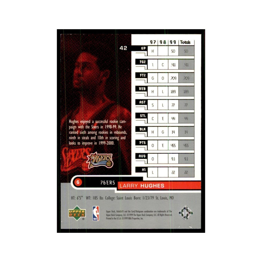 1999 Upper Deck HoloGrFX Larry Hughes 76ers #42