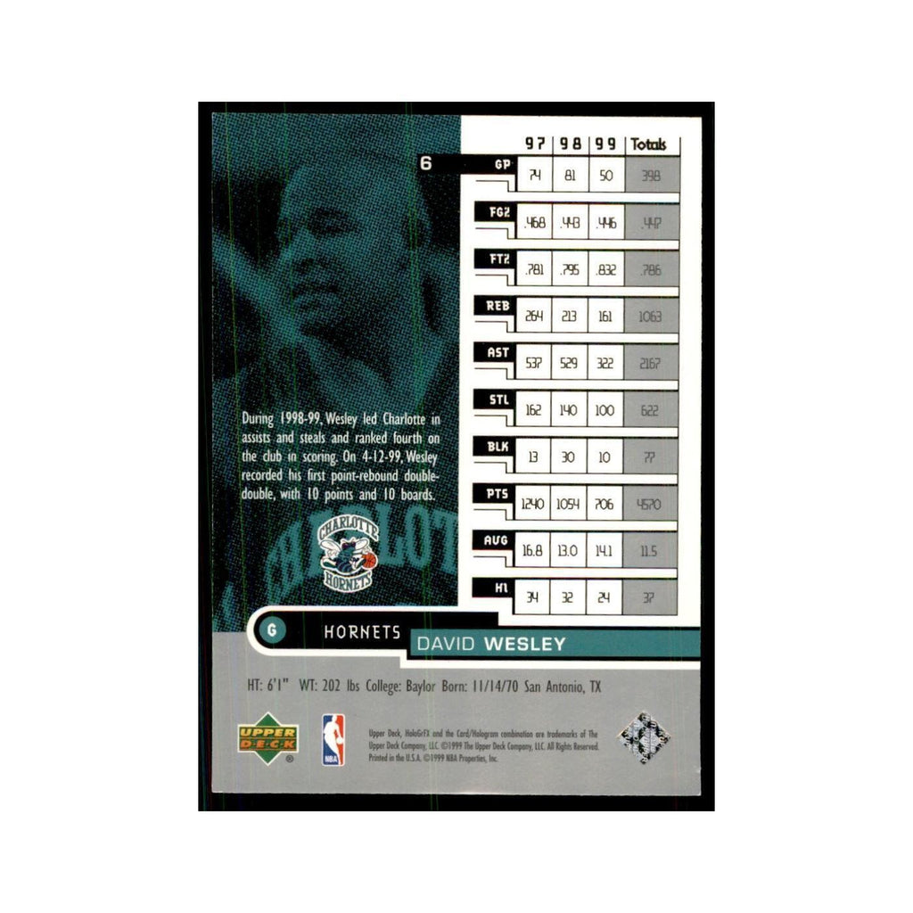 1999 Upper Deck HoloGrFX David Wesley Hornets #6