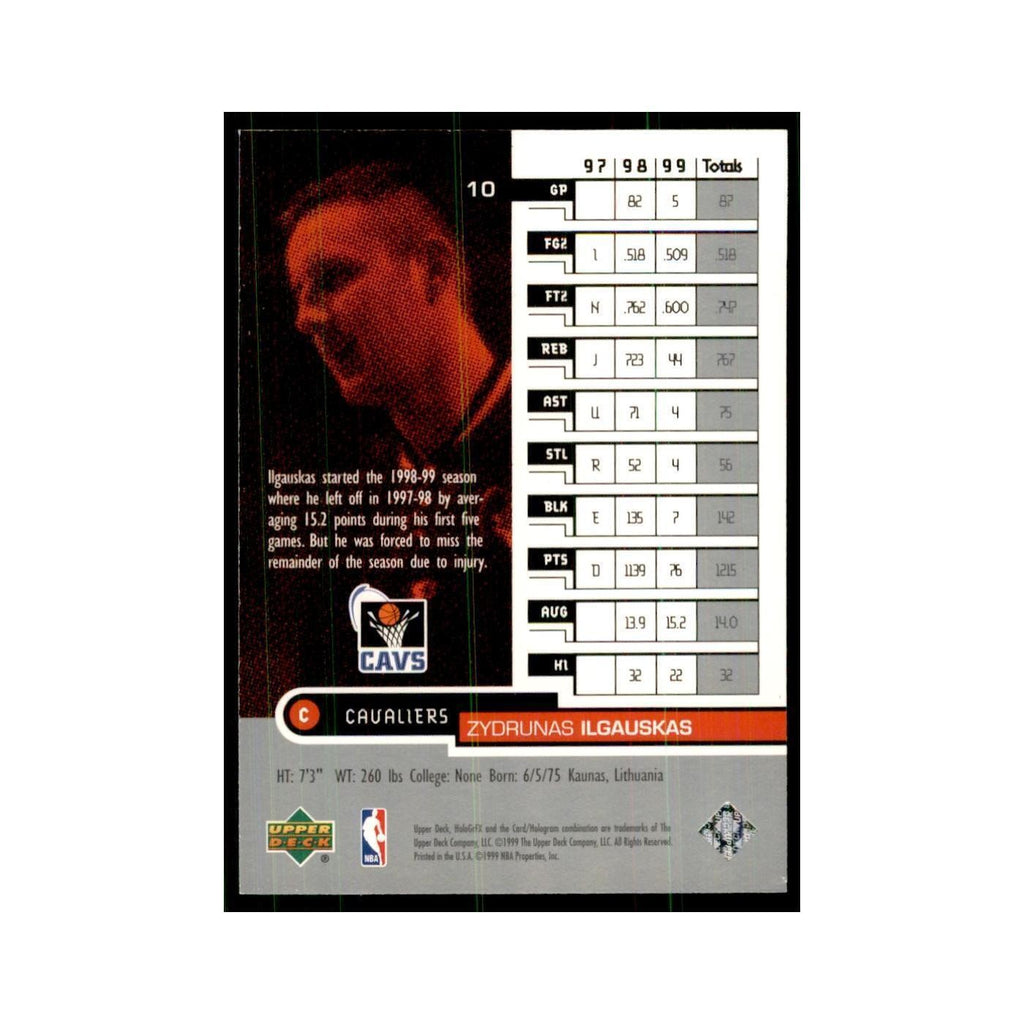 1999 Upper Deck HoloGrFX Zydrunas Ilgauskas Cavaliers #10