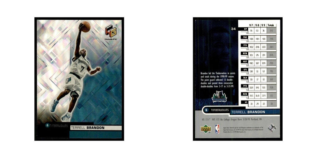 1999 Upper Deck HoloGrFX Terrell Brandon Timberwolves #34