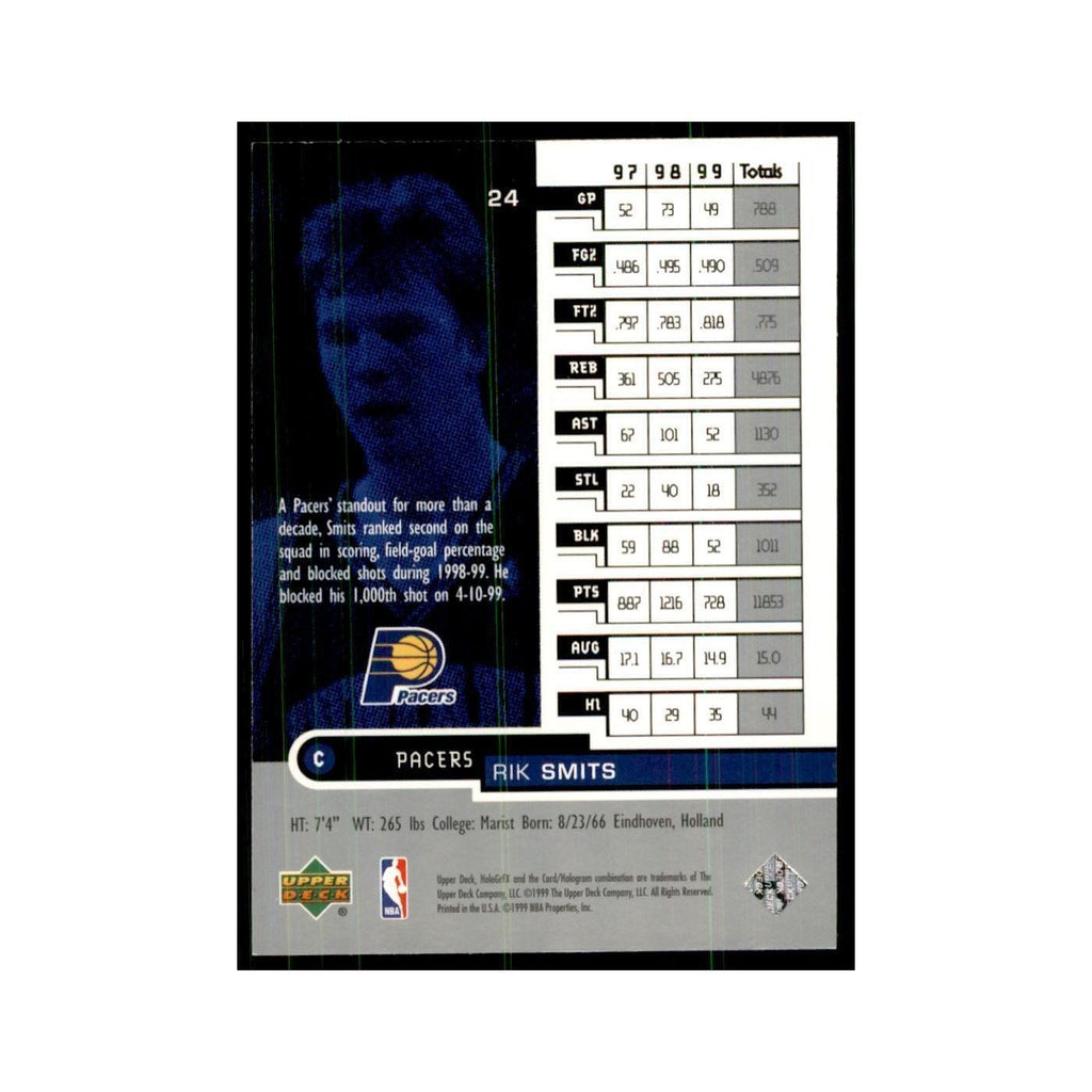 1999 Upper Deck HoloGrFX Rik Smits Pacers #24