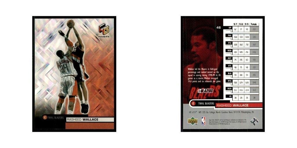 1999 Upper Deck HoloGrFX Rasheed Wallace Blazers #46