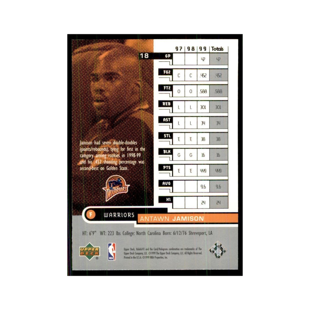 1999 Upper Deck HoloGrFX Antawn Jamison Golden State Warriors #18