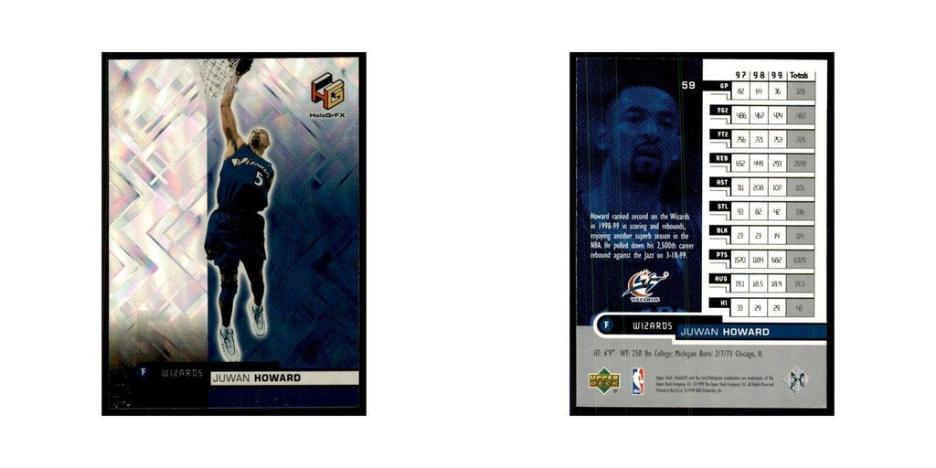 1999 Upper Deck HoloGrFX Juwan Howard Wizards #59