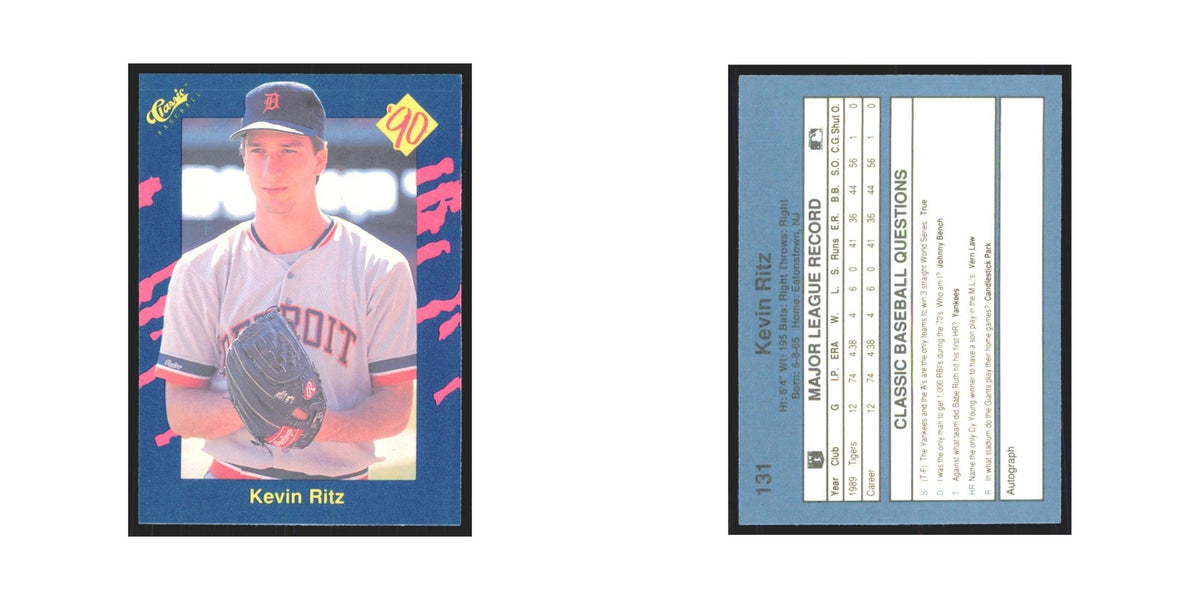 1990 Classic Kevin Ritz Tigers #131