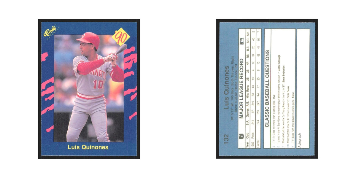 1990 Classic Luis Quinones Reds #132
