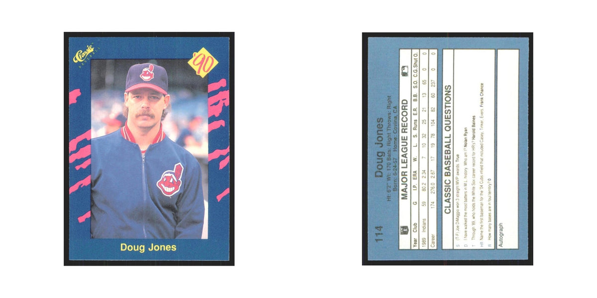 1990 Classic Doug Jones Indians #114