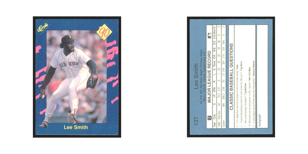 1990 Classic Lee Smith Red Sox #137
