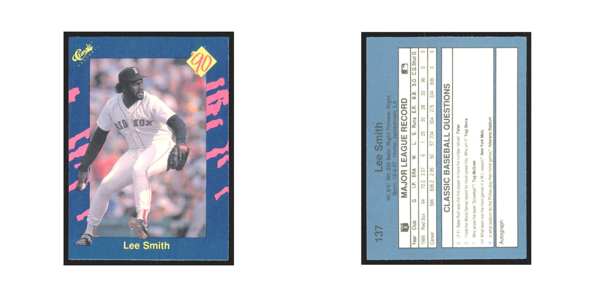 1990 Classic Lee Smith Red Sox #137