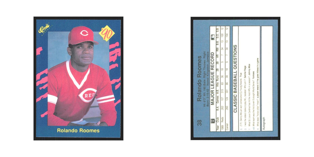 1990 Classic Rolando Roomes Reds #38