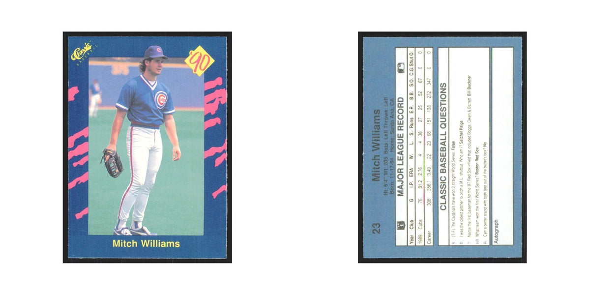 1990 Classic Mitch Williams Cubs #23